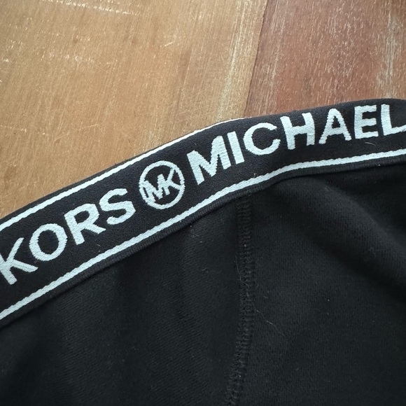 NWOT Michael Kors Black Logo striped  Hoodie Jacket Size Large - Picture 2 of 6